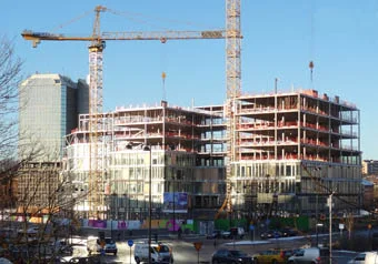 Stålkonstruktion i industrianläggning